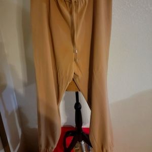 Express Silk Tan Joggers /L